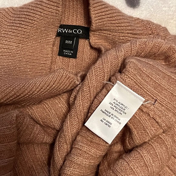 RW&Co Long-Sleeve mock Neck SweaterRuffles NWOT - Picture 8 of 10